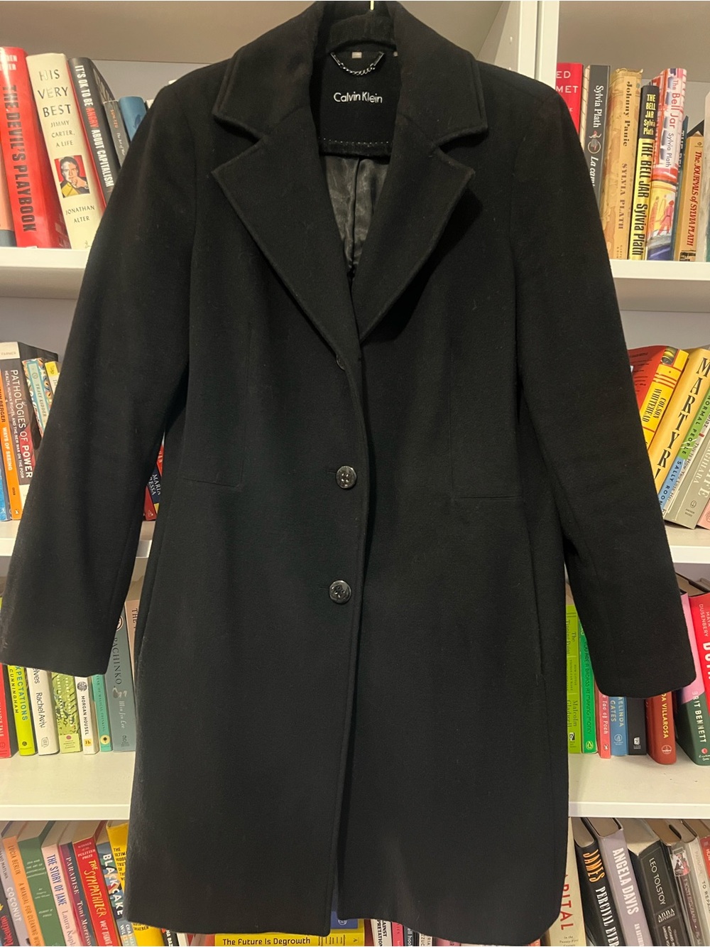 Vintage Calvin Klein Black Wool Blend Women’s Coat